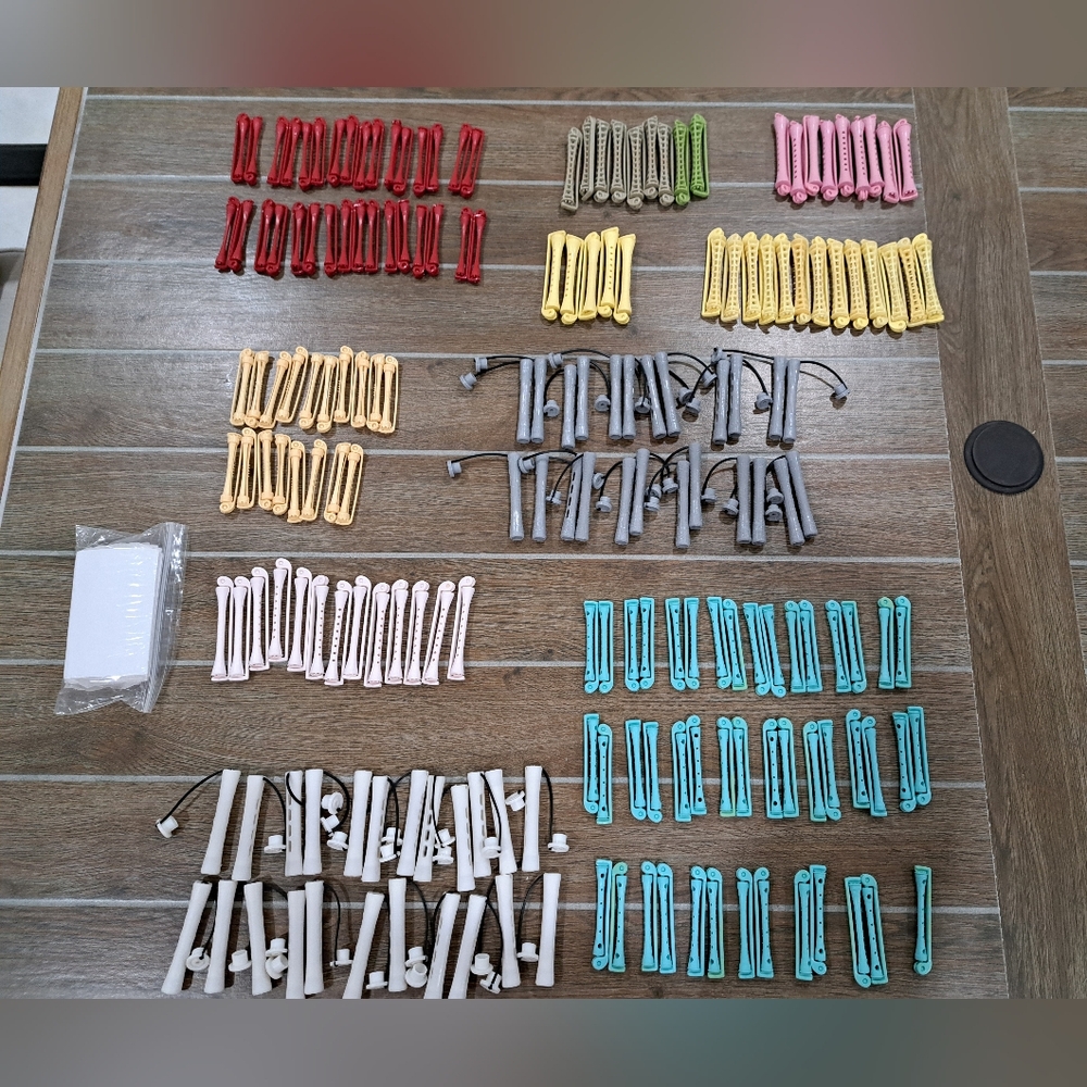 Vintage Lot Hard Plastic Wave Perm Curlers Rollers Rods 191 Pieces